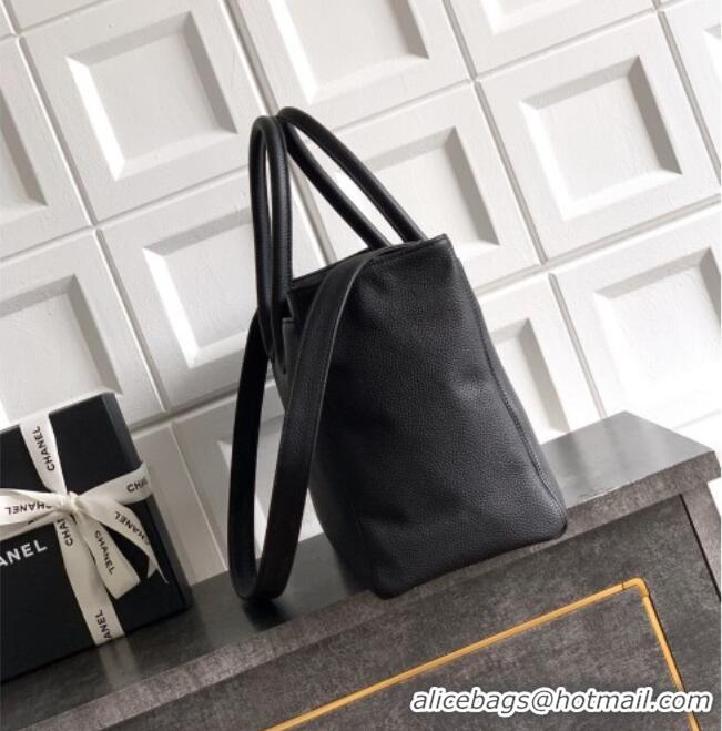 Grade Quality Chanel Grained Calfskin Large Shopping Bag AS6056 Black/Silver 2026
