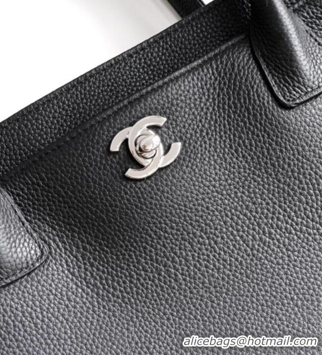 Grade Quality Chanel Grained Calfskin Large Shopping Bag AS6056 Black/Silver 2026
