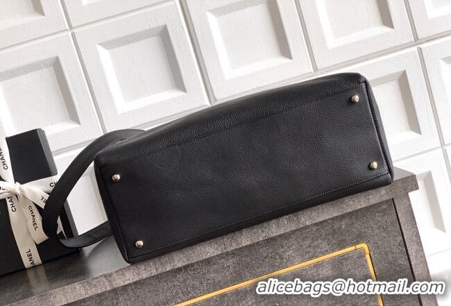 Grade Quality Chanel Grained Calfskin Large Shopping Bag AS6056 Black/Silver 2026