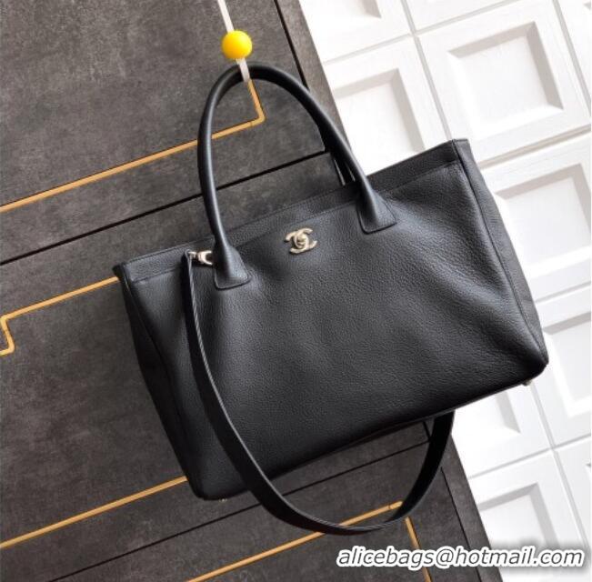 Grade Quality Chanel Grained Calfskin Large Shopping Bag AS6056 Black/Silver 2026