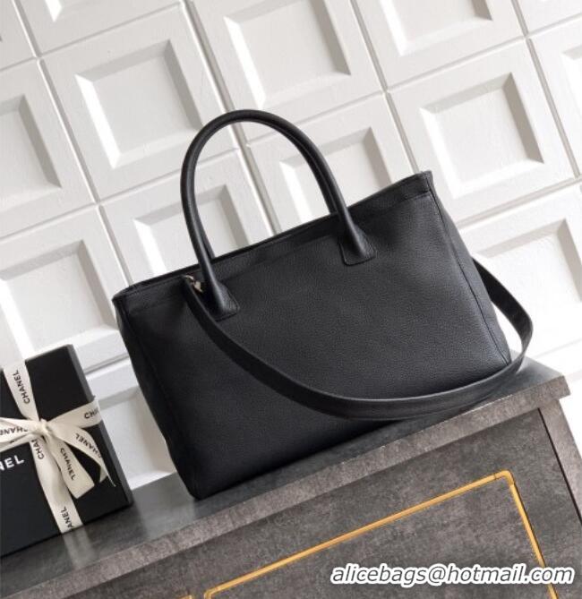 Grade Quality Chanel Grained Calfskin Large Shopping Bag AS6056 Black/Silver 2026