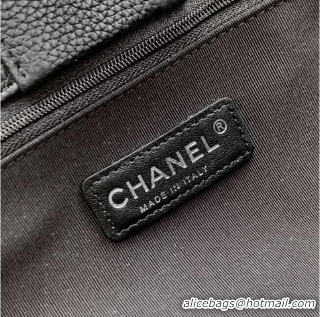 Grade Quality Chanel Grained Calfskin Large Shopping Bag AS6056 Black/Silver 2026