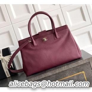 Luxury Cheap Chanel Grained Calfskin Large Shopping Bag AS6056 Burgundy 2026