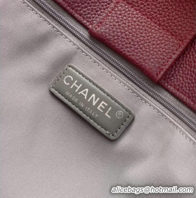 Luxury Cheap Chanel Grained Calfskin Large Shopping Bag AS6056 Burgundy 2026