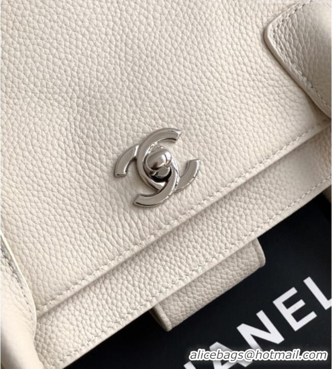 Luxury Cheap Chanel Grained Calfskin Large Shopping Bag AS6056 White 2026