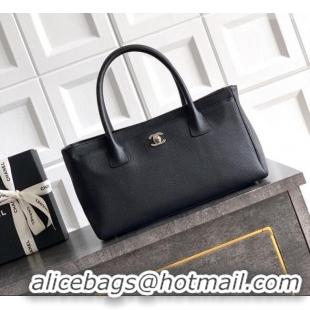 Low Cost Chanel Grained Calfskin Shopping Bag AS6055 Black/Silver 2026