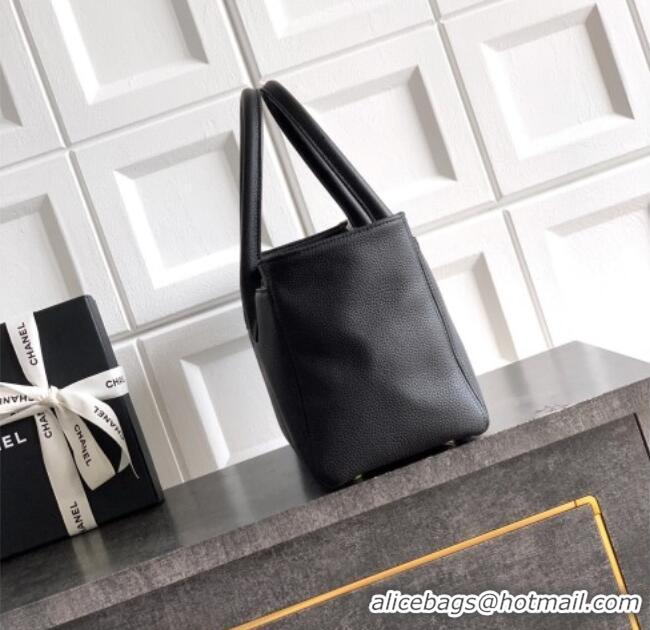 Low Cost Chanel Grained Calfskin Shopping Bag AS6055 Black/Silver 2026