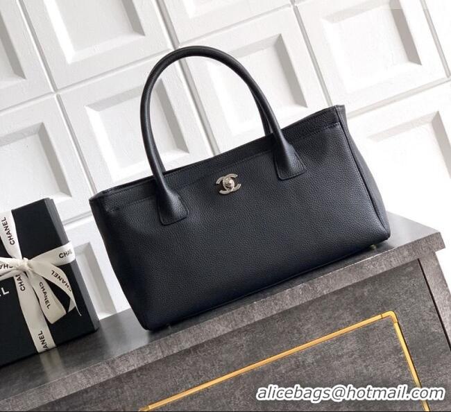 Low Cost Chanel Grained Calfskin Shopping Bag AS6055 Black/Silver 2026