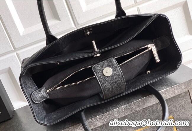 Low Cost Chanel Grained Calfskin Shopping Bag AS6055 Black/Silver 2026