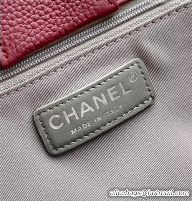 Best Quality Chanel Grained Calfskin Shopping Bag AS6055 Burgundy 2026