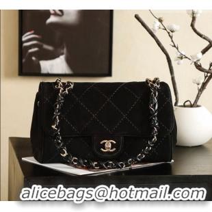 Reasonable Price Chanel Grained Nubuck Leather Flap Bag CH041705 Black 2026