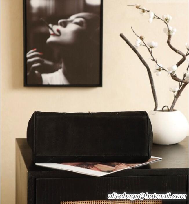 Reasonable Price Chanel Grained Nubuck Leather Flap Bag CH041705 Black 2026