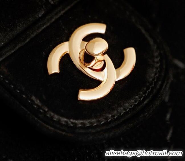 Reasonable Price Chanel Grained Nubuck Leather Flap Bag CH041705 Black 2026