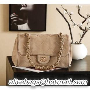 New Design Chanel Grained Nubuck Leather Flap Bag CH041705 Beige 2026