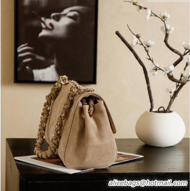 New Design Chanel Grained Nubuck Leather Flap Bag CH041705 Beige 2026