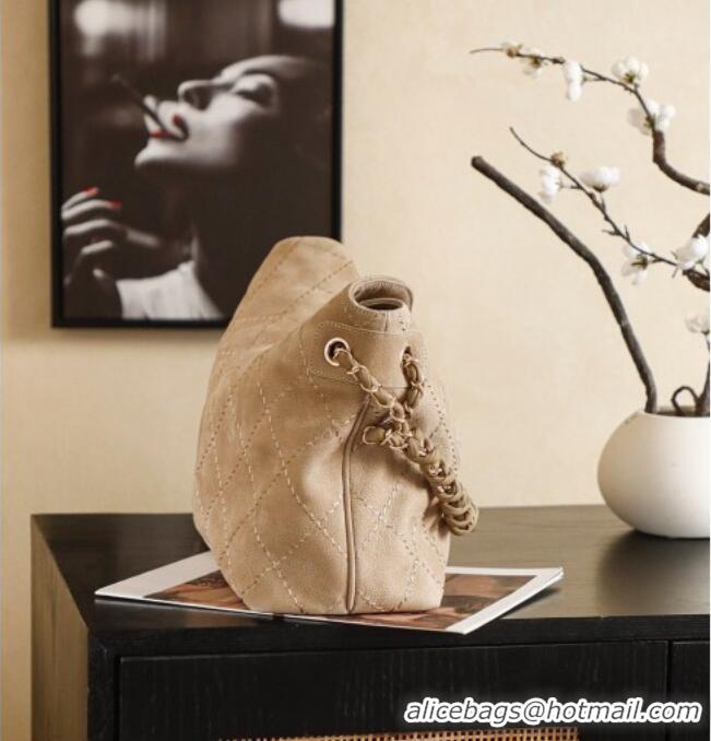 Promotional Chanel Grained Nubuck Leather Hobo Bag CH041705 Beige 2026