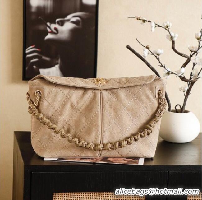 Promotional Chanel Grained Nubuck Leather Hobo Bag CH041705 Beige 2026