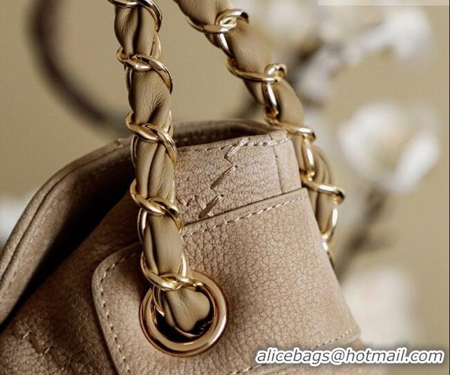 Promotional Chanel Grained Nubuck Leather Hobo Bag CH041705 Beige 2026