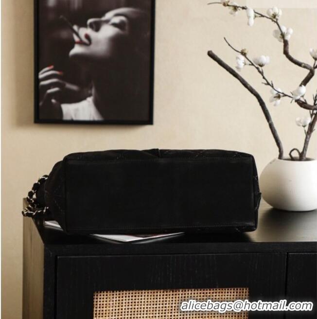 Fashion Discount Chanel Grained Nubuck Leather Hobo Bag CH041705 Black 2026