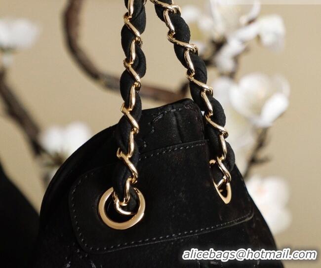 Fashion Discount Chanel Grained Nubuck Leather Hobo Bag CH041705 Black 2026