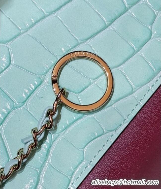 Buy Discount Chanel Small Shopping Bag in Crocodile Embossed Calfskin AS6243 Green 2026 Top Quality (Pre-order)