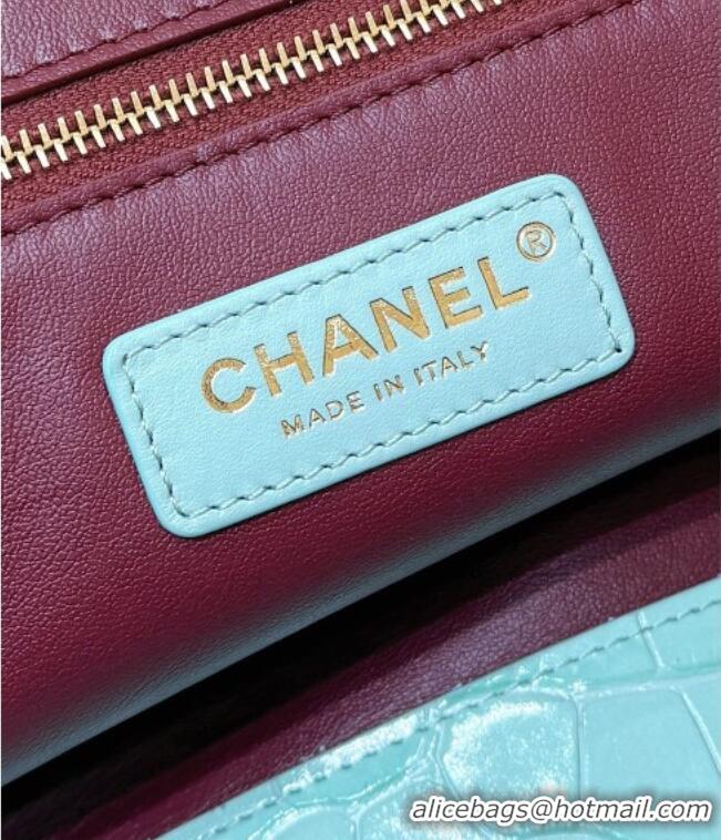 Buy Discount Chanel Small Shopping Bag in Crocodile Embossed Calfskin AS6243 Green 2026 Top Quality (Pre-order)