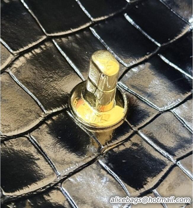 Best Product Chanel Small Shopping Bag in Crocodile Embossed Calfskin AS6243 Black 2026 Top Quality (Pre-order)