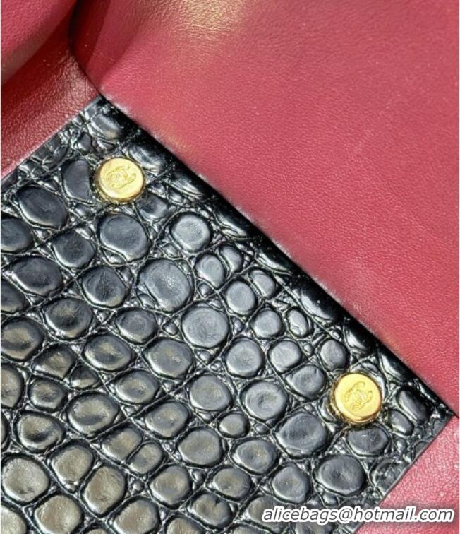 Best Product Chanel Small Shopping Bag in Crocodile Embossed Calfskin AS6243 Black 2026 Top Quality (Pre-order)