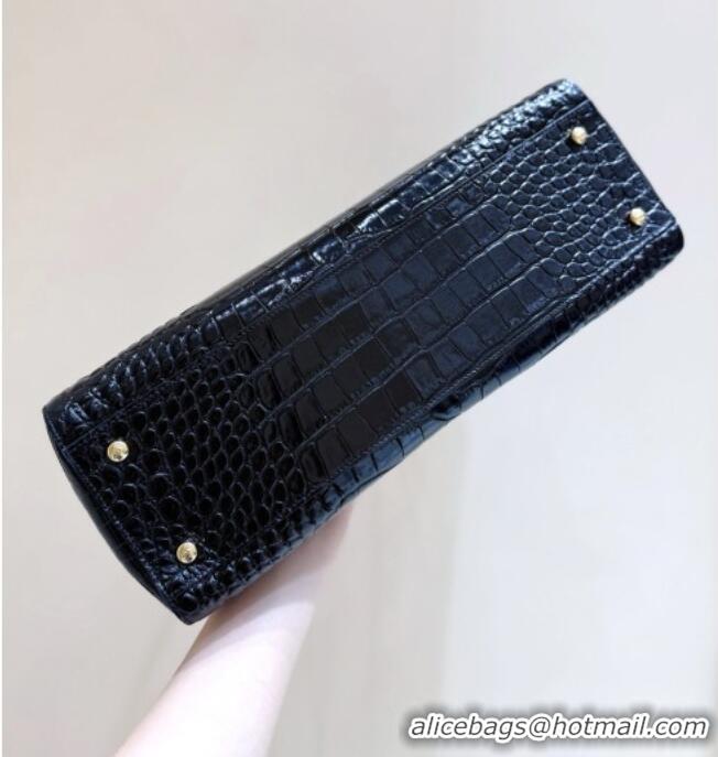Best Product Chanel Small Shopping Bag in Crocodile Embossed Calfskin AS6243 Black 2026 Top Quality (Pre-order)