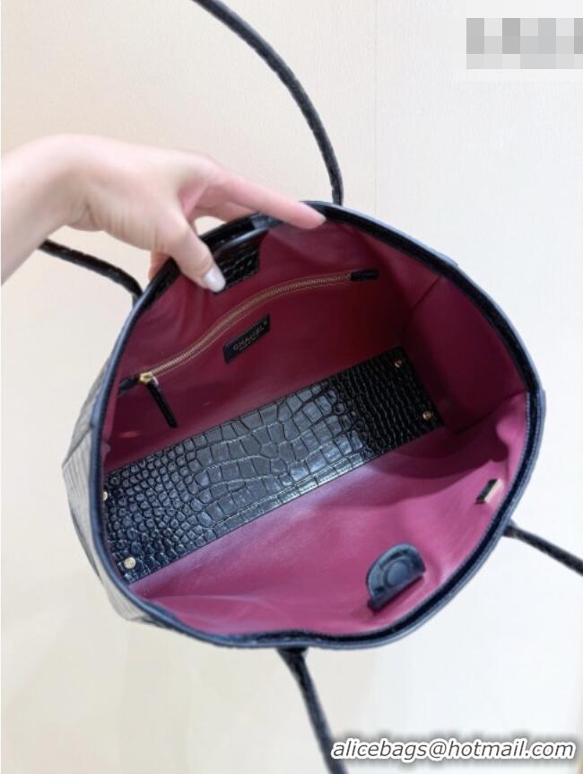 Best Product Chanel Small Shopping Bag in Crocodile Embossed Calfskin AS6243 Black 2026 Top Quality (Pre-order)