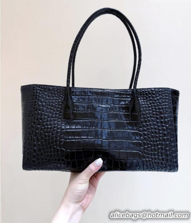 Best Product Chanel Small Shopping Bag in Crocodile Embossed Calfskin AS6243 Black 2026 Top Quality (Pre-order)