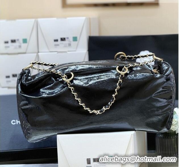 Classic Specials Chanel Waxy Leather Shopping Travel Bag CH041805 Black 2026 Top Quality
