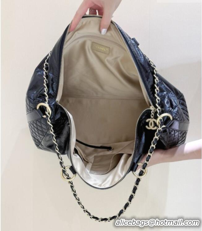 Classic Specials Chanel Waxy Leather Shopping Travel Bag CH041805 Black 2026 Top Quality