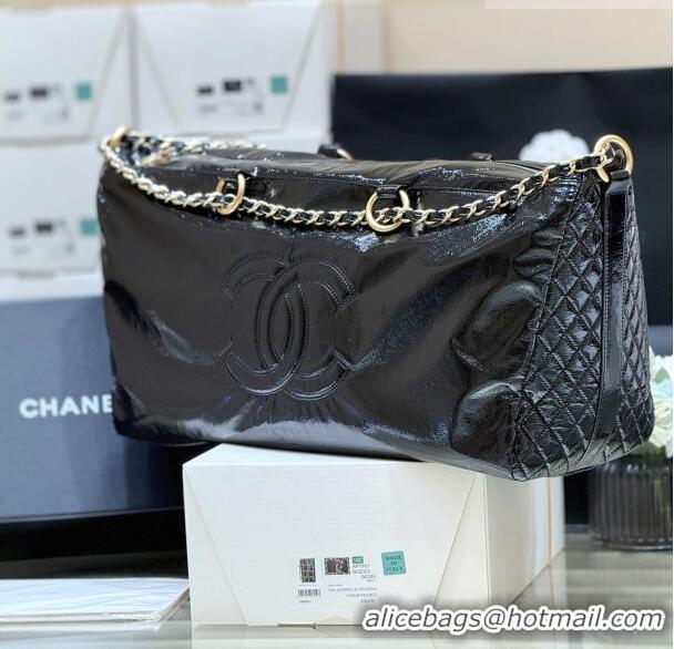 Classic Specials Chanel Waxy Leather Shopping Travel Bag CH041805 Black 2026 Top Quality