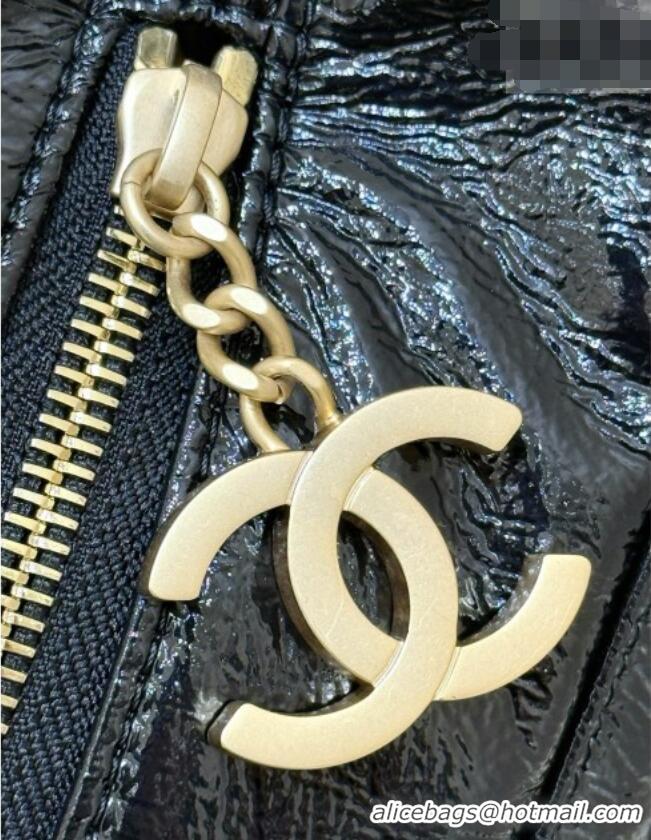 Classic Specials Chanel Waxy Leather Shopping Travel Bag CH041805 Black 2026 Top Quality