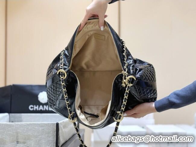 Classic Specials Chanel Waxy Leather Shopping Travel Bag CH041805 Black 2026 Top Quality