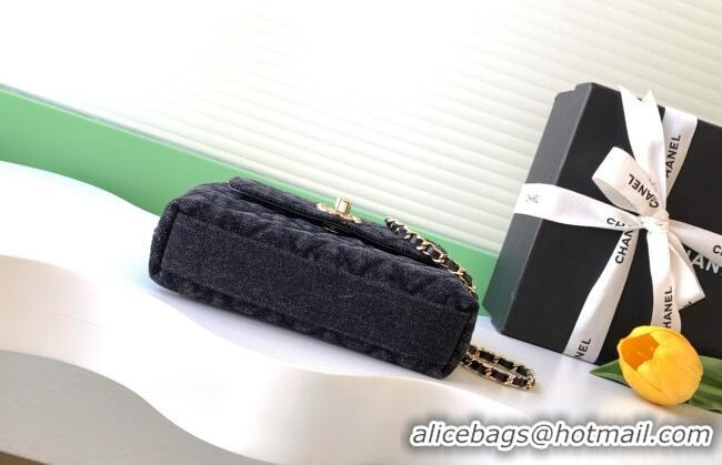 Buy Fashionable Chanel Coco Handle Denim Mini Flap Bag AS2215 Black 2026