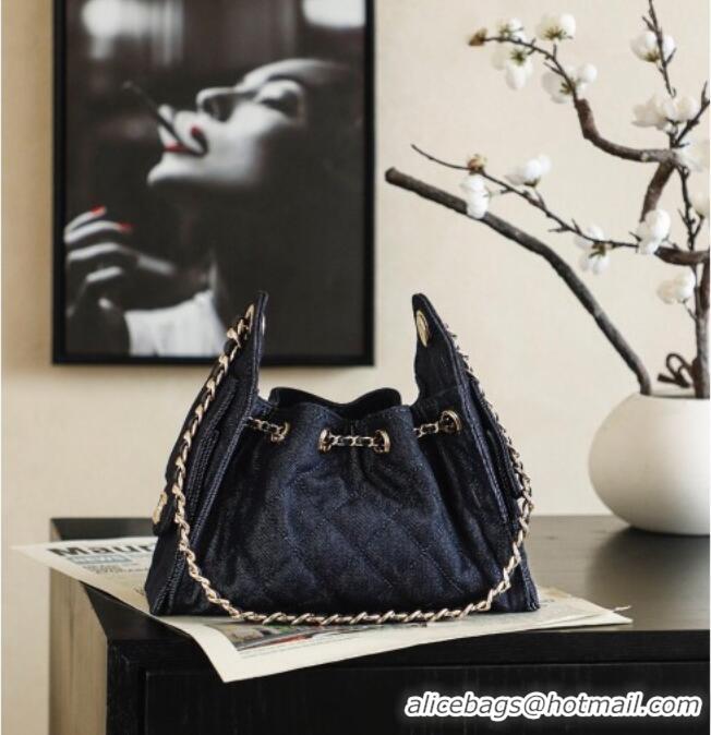 Best Product Chanel 25 Mini Hobo Handbag in Denim AS5631 Dark Blue 2026