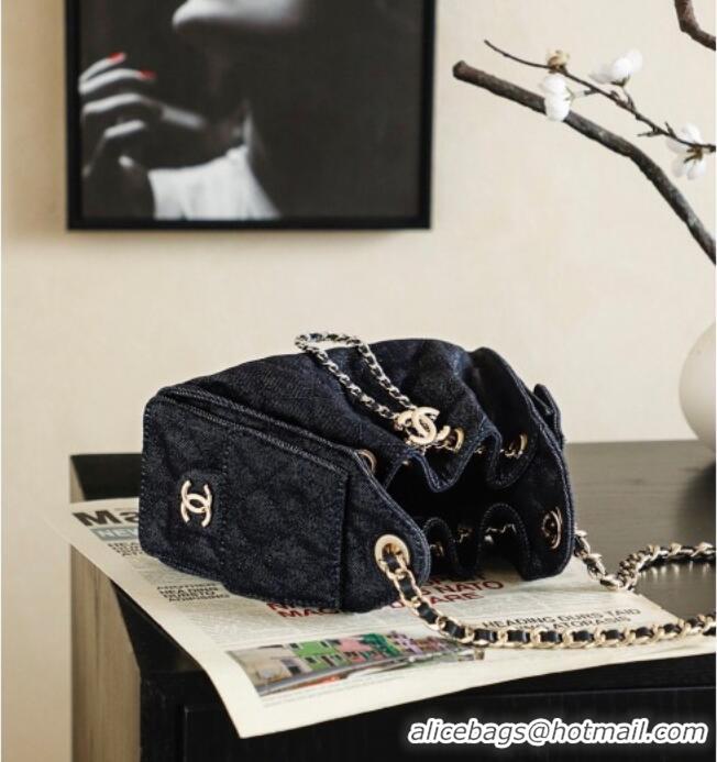 Best Product Chanel 25 Mini Hobo Handbag in Denim AS5631 Dark Blue 2026