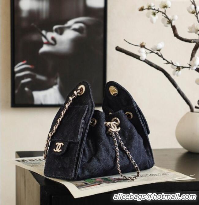 Best Product Chanel 25 Mini Hobo Handbag in Denim AS5631 Dark Blue 2026