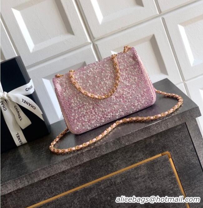 Market Sells Chanel Strass & Pearls Evening Bag AS4297 Pink/White 2026