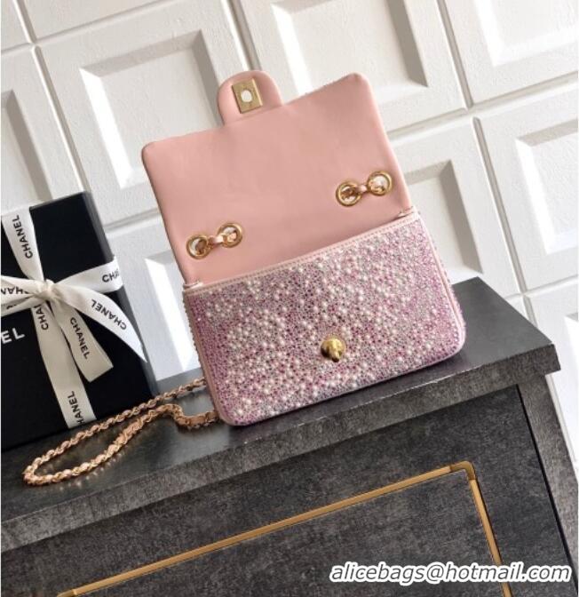 Market Sells Chanel Strass & Pearls Evening Bag AS4297 Pink/White 2026