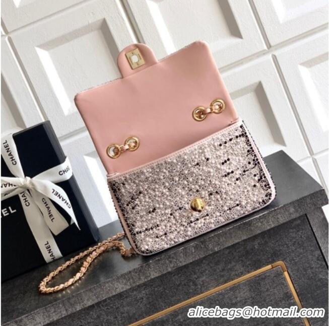 Buy Best Price Chanel Strass & Pearls Evening Bag AS4297 Black/Pink 2026