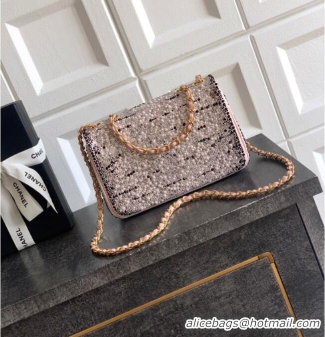 Buy Best Price Chanel Strass & Pearls Evening Bag AS4297 Black/Pink 2026
