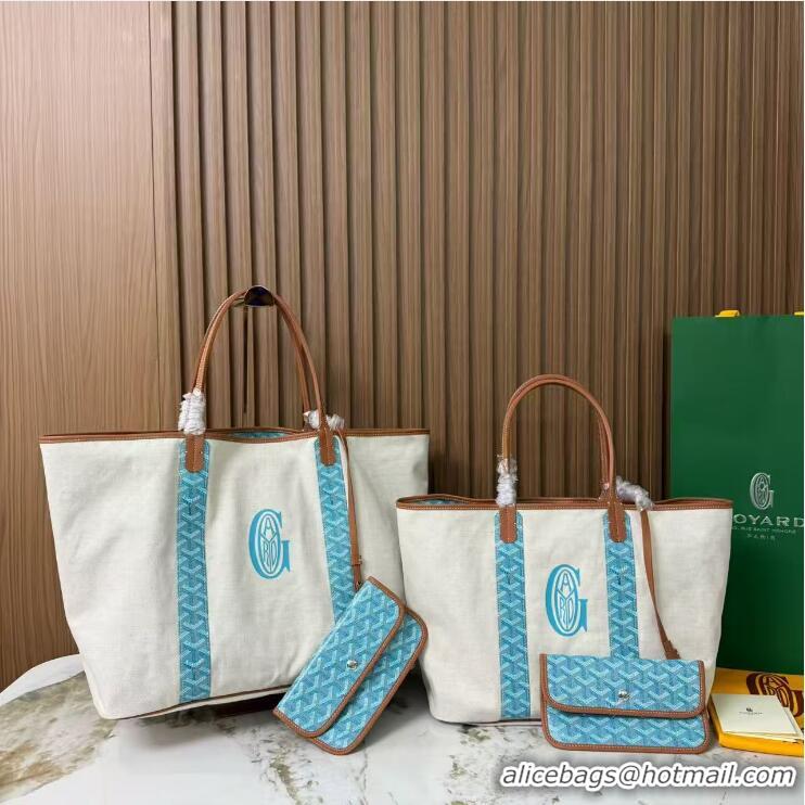 Buy Discount Goyard Anjou St Louis Pertuis Tote Bag GM 2159 Light Blue