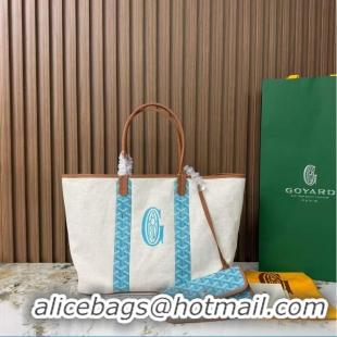 Grade Design Goyard Anjou Saint Louis Pertuis Tote Bag PM 2159 Light Blue