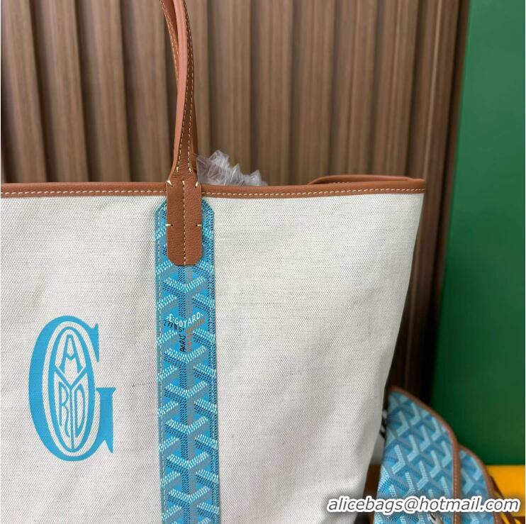 Grade Design Goyard Anjou Saint Louis Pertuis Tote Bag PM 2159 Light Blue