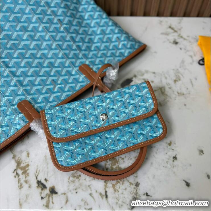 Grade Design Goyard Anjou Saint Louis Pertuis Tote Bag PM 2159 Light Blue
