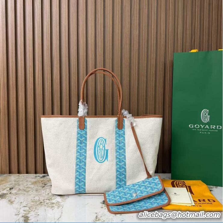 Grade Design Goyard Anjou Saint Louis Pertuis Tote Bag PM 2159 Light Blue