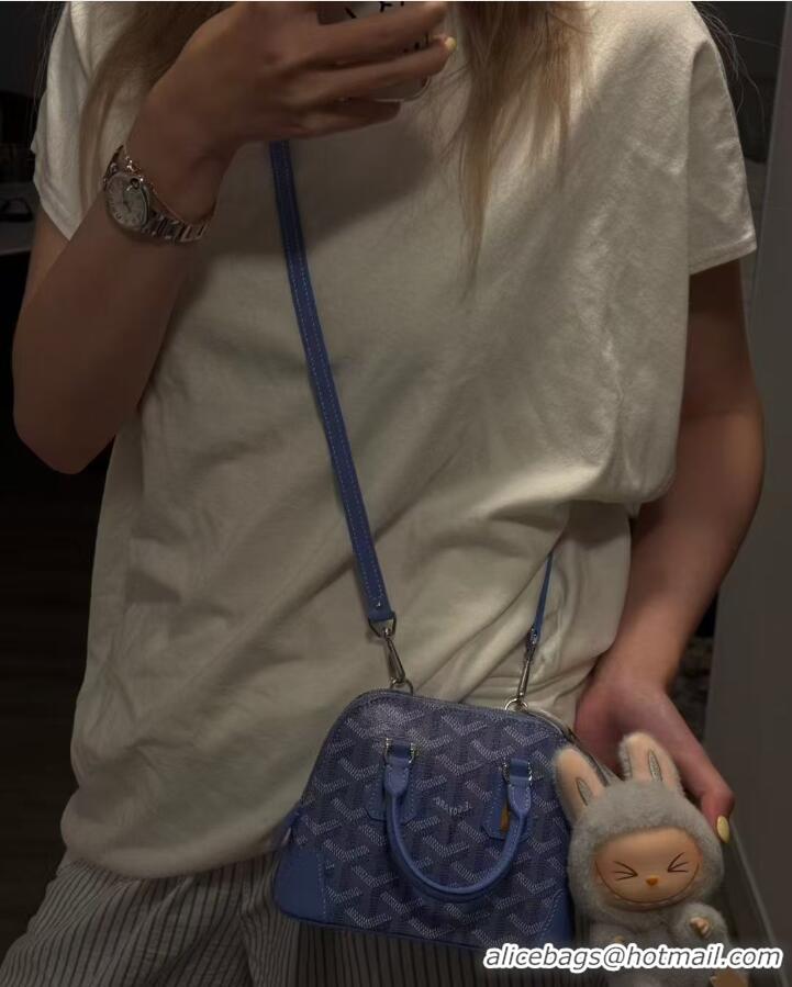 Grade Design Goyard Chevroches Vendome Nano Top Handle Bag Mini 2158 Light Blue
